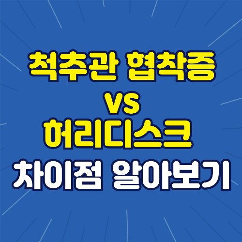 척추관협착증 vs 허리디스크 차이점