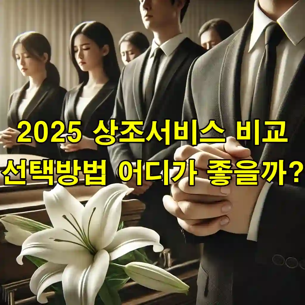 2025 상조서비스 가입전 비교 선택 및 환불 기준 총정리!