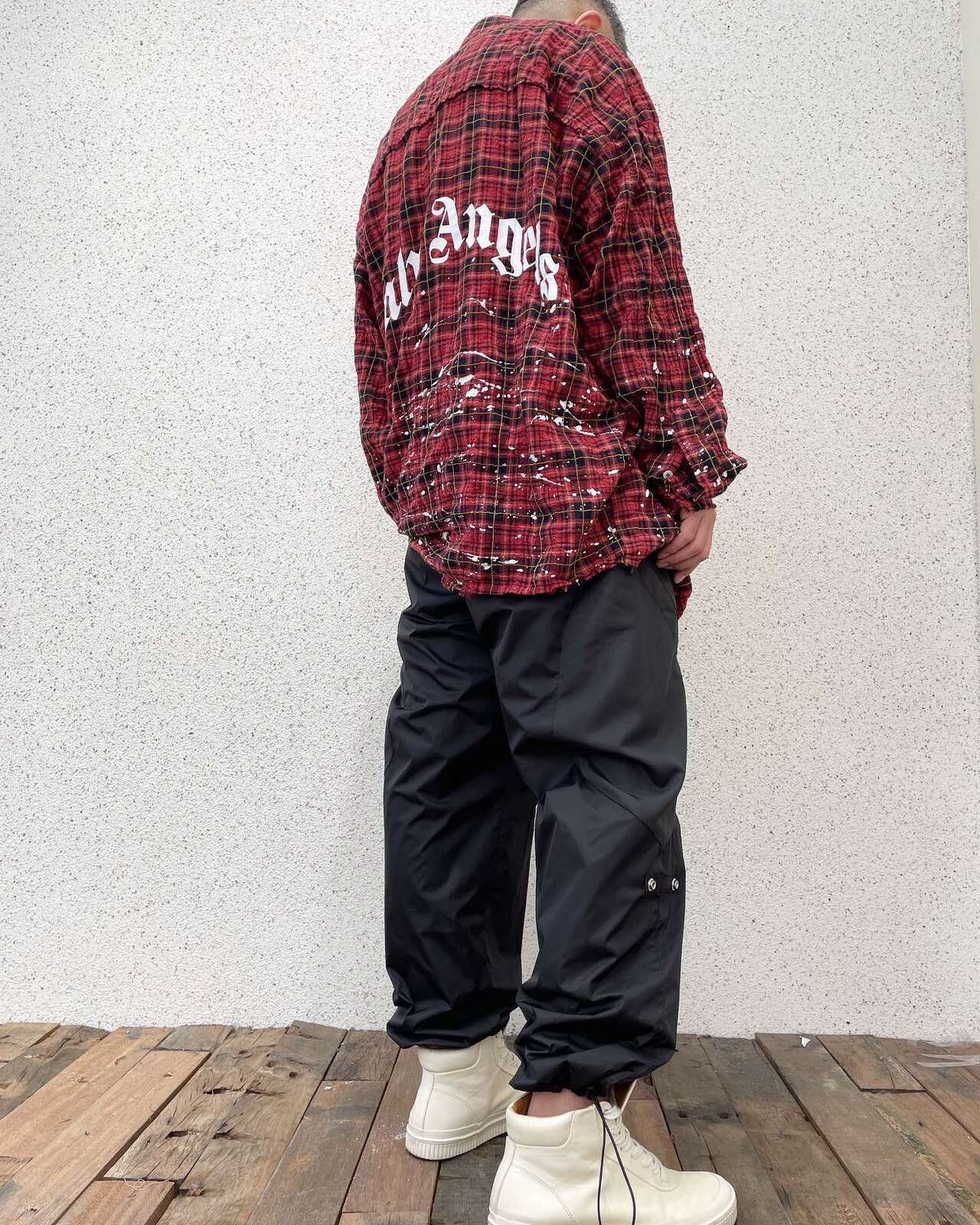  [PALM ANGELS] 팜엔젤스 백로고 페인팅 체크 셔츠 PMGA079F20FAB0012501 (2 COLOR)