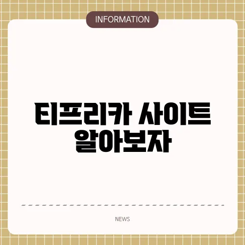 티프리카 사이트 알아보자