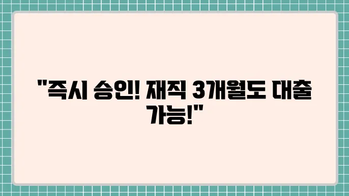 대부업무직자대출 및 재직3개월대출