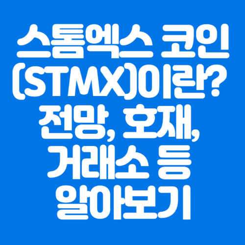 스톰엑스코인(STMX)이란?전망,호재,거래소등알아보기-파란바탕-하얀글씨-썸네일이미지