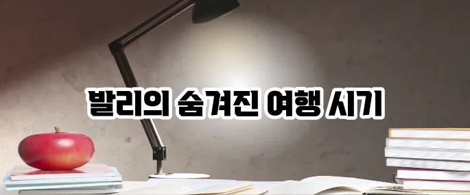 발리 여행하기 좋은 계절과 여행 계획 팁