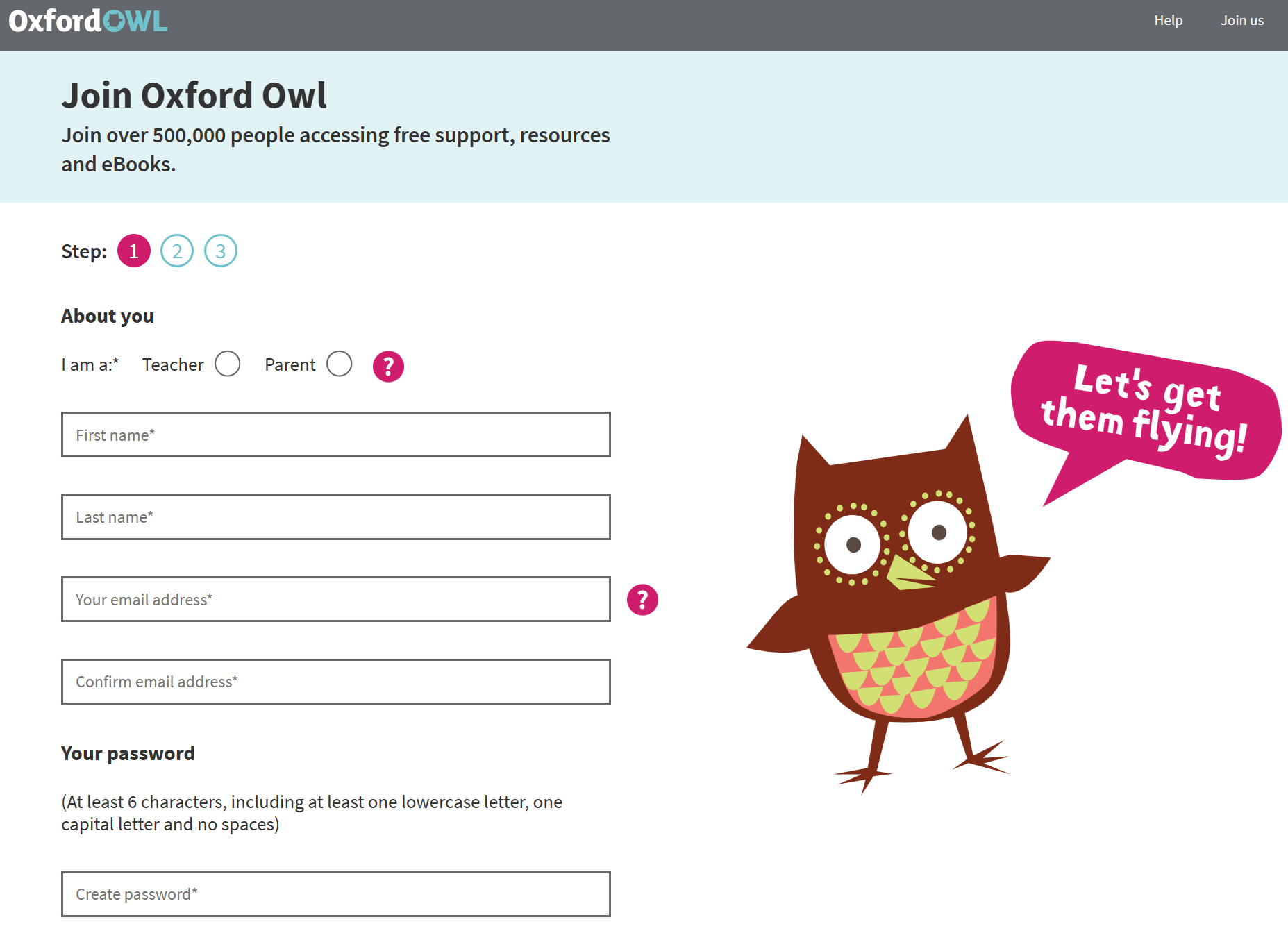 Oxford Owl 회원가입