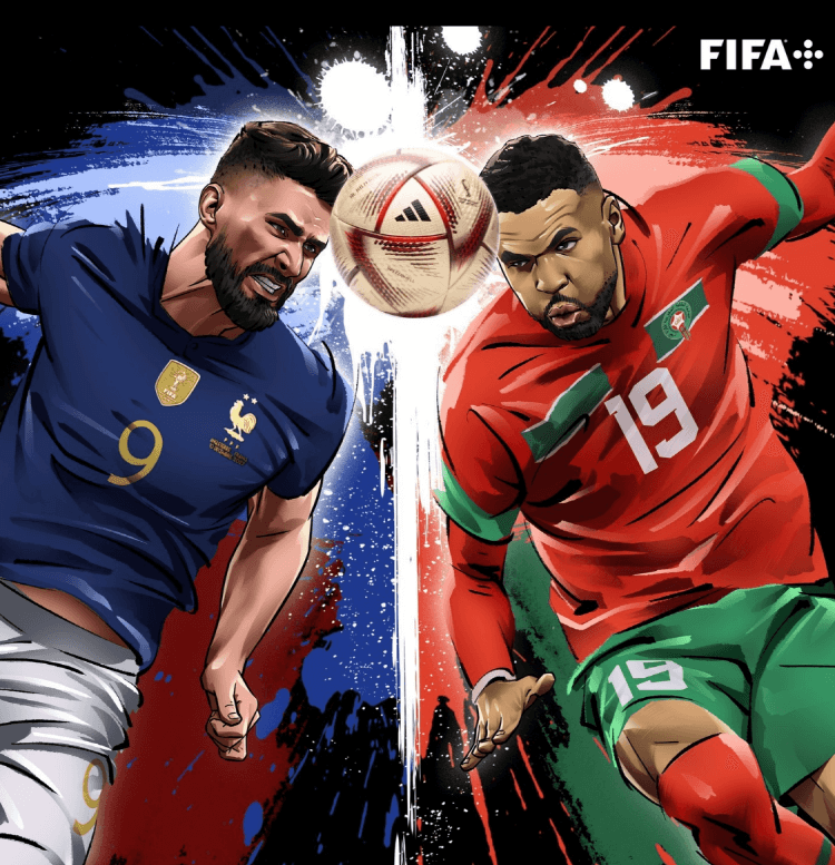 2022카타르월드컵 4강 프랑스 VS 모로코의 대결(출처: 피파인스타)