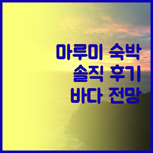 라우스노야도 마루미 숙박 후기! 바다