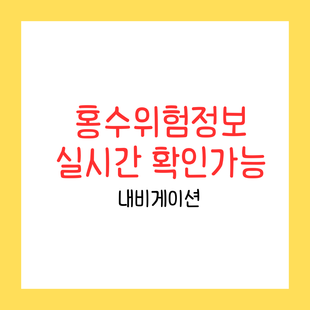 홍수위험정보 내비게이션 실시간 확인가능