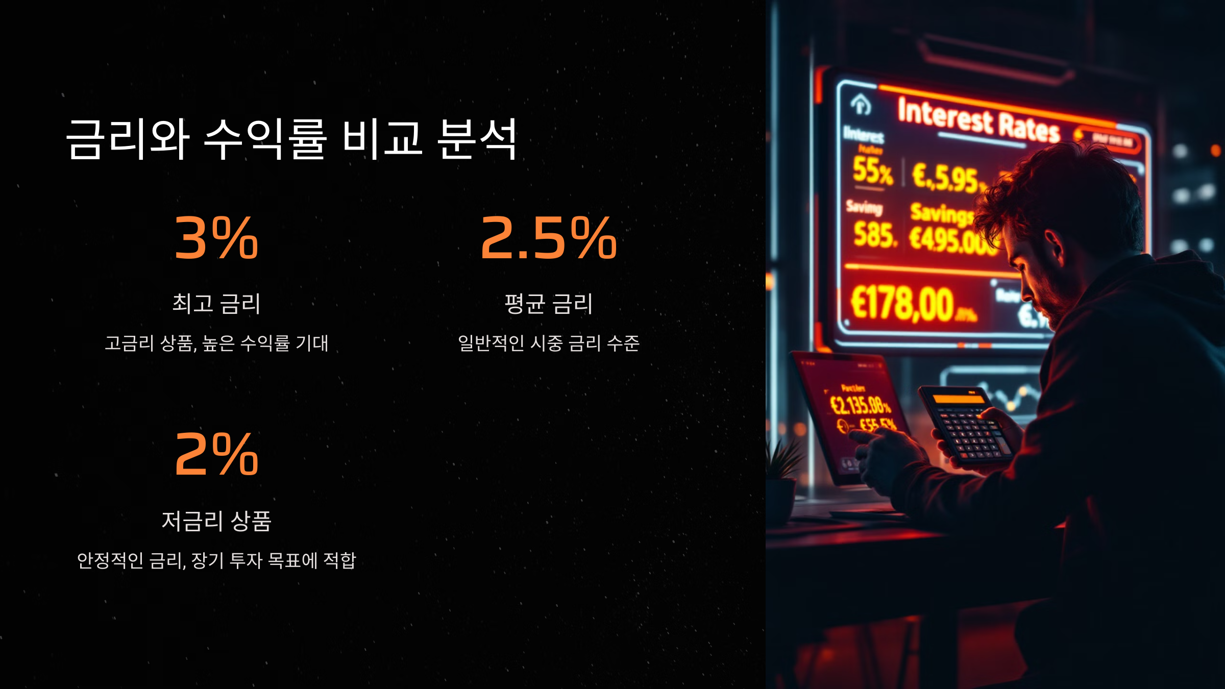 금리와 수익률 비교