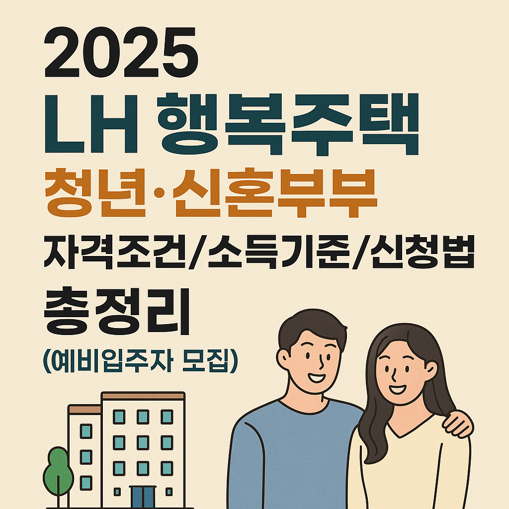 【2025 LH 행복주택 완벽가이드】청년·신혼부부 자격조건/소득기준/신청방법 총정리 (예비입주자 모집)