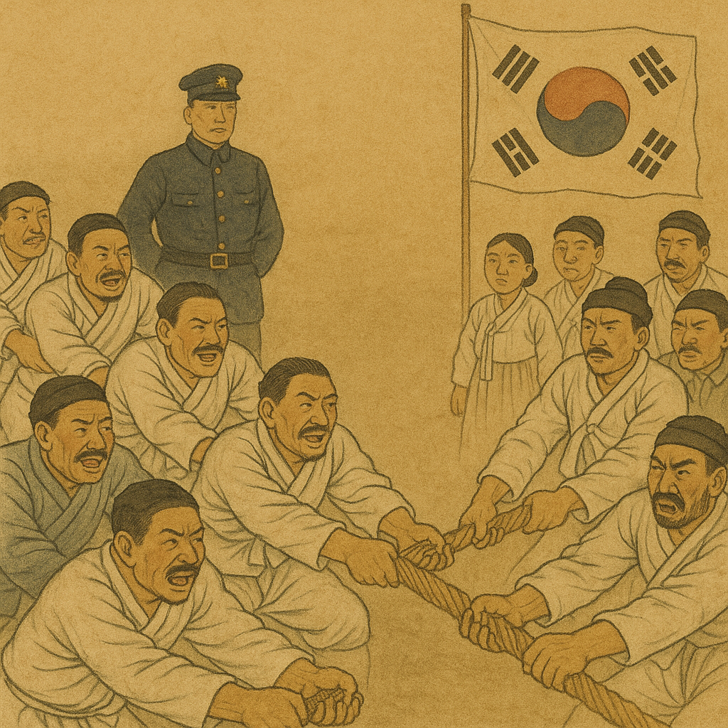 줄다리기를 통해 지역 공동체의 단결과 저항의 의지가 표출