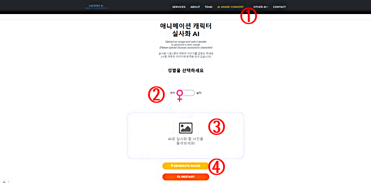 애니메이션 캐릭터 실사화 순서