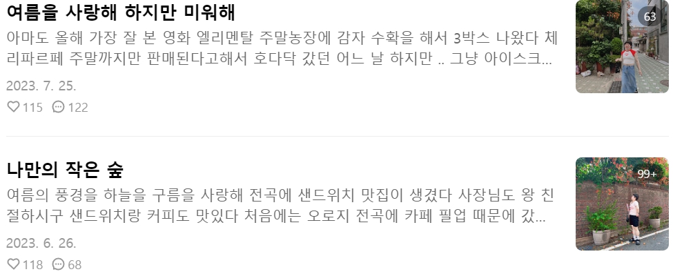 유튜버 세리 블로그