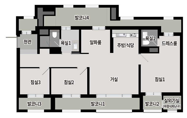 김해 구산 푸르지오 파르테르 84C