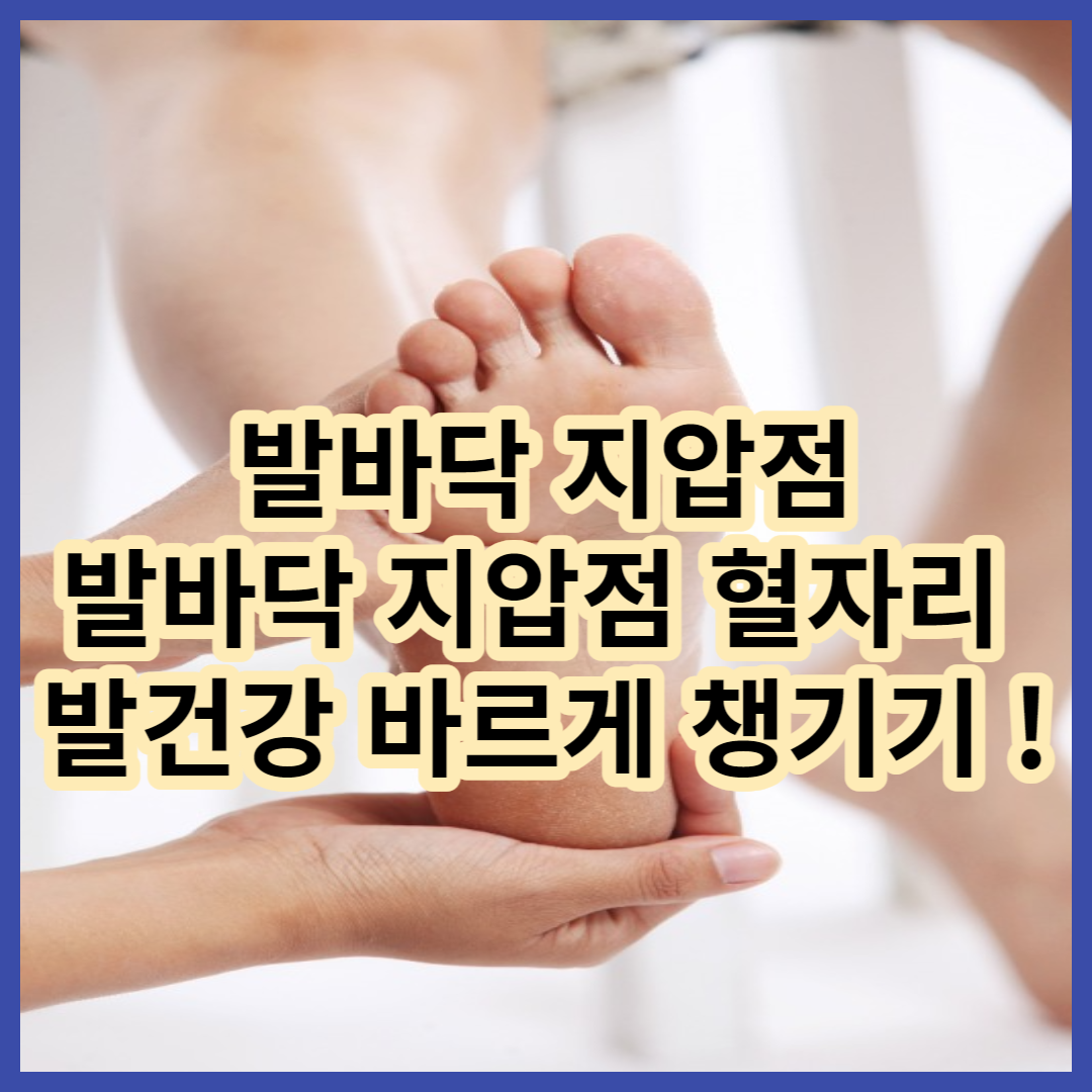 발바닥 지압점 발바닥 혈자리 및 발지압 효과 발마사지 하는 방법 알아보기