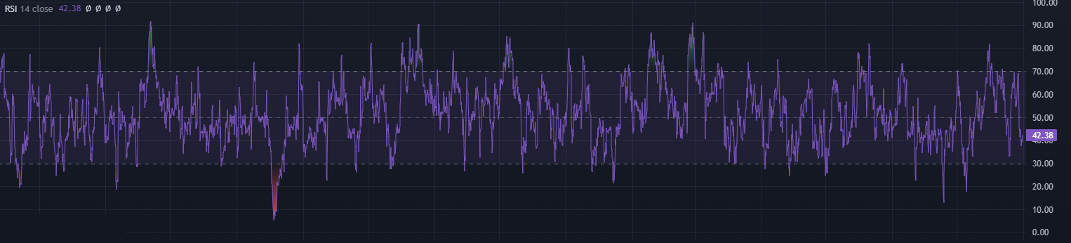 RSI 지표의 모습
