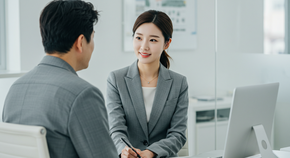 저작권-없는-자산관리사-고객상담-업무-예제-사진