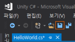 코더제로 유니티 C# 강좌 유니티 스크립트(Unity Script) 저장