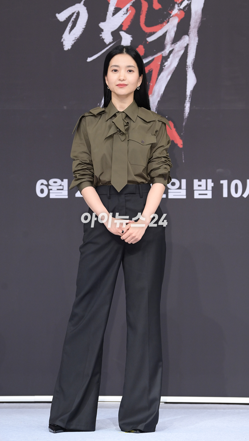 배우 김태리가 23일 오후 서울 양천구 목동 SBS홀에서 진행된 SBS 새 금토드라마 &#39;악귀&#39; 제작발표회에 참석하고 있다. [사진=정소희 기자]