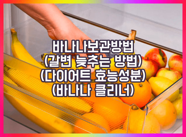 바나나 걀변방지 보관방법 성분 효능효과 다이어트 방법