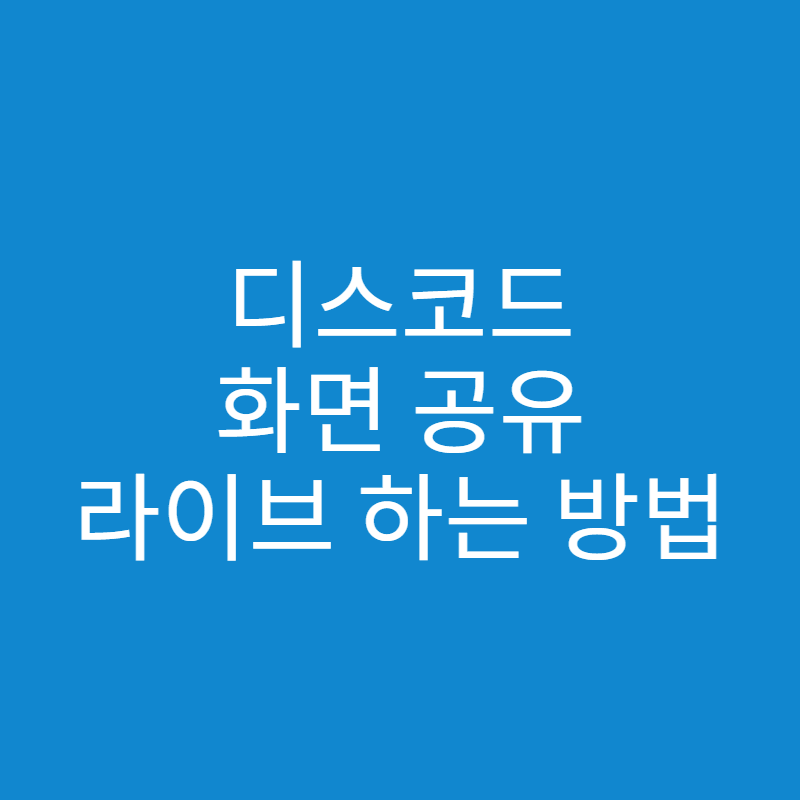  디코 화면 공유 하는 방법, 소리 안날 때 해결 방법은?