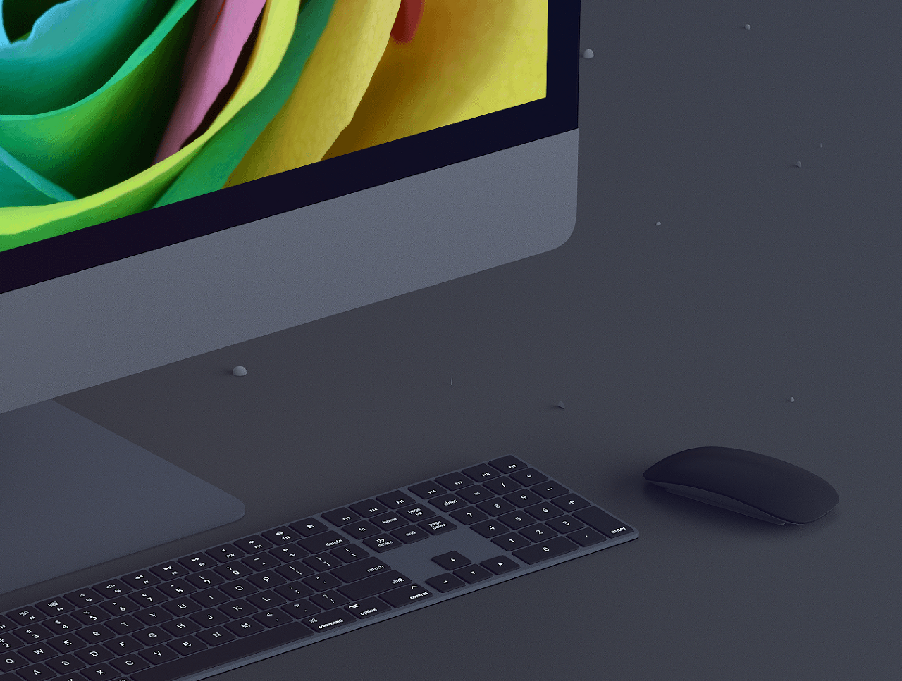 iMac Pro perspective mockups for Sketch & Photoshop 4K(Sketch & Photoshop 4K용 iMac Pro 투시 목업)
