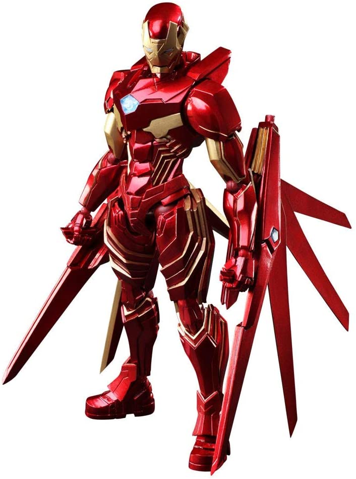  마블 유니버스 바리안트 브링 아트 DESIGNED BY TETSUYA NOMURA 아이언 맨 피규어 PVC 제 도장이 끝난 가동 피겨