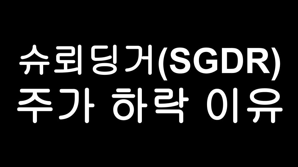  슈뢰딩거(SDGR) 주가 하락 이유 - 실적발표 그 이후...