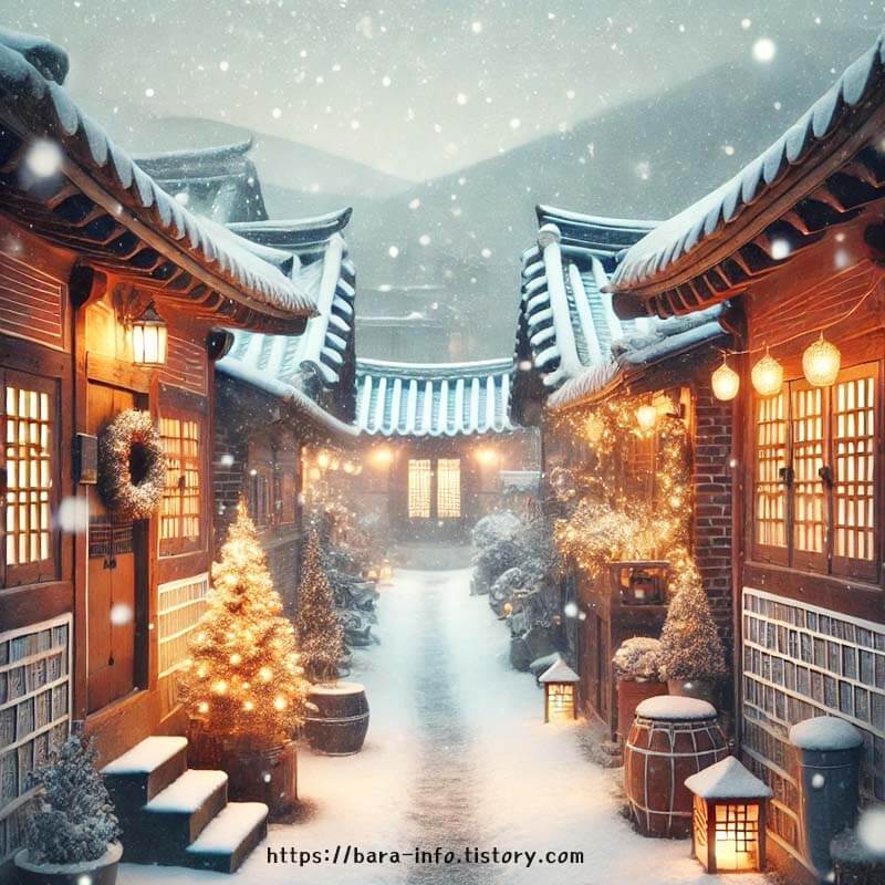 눈내리는 골목 그림