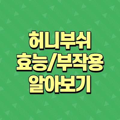  허니부쉬 효능과 부작용 알아보기