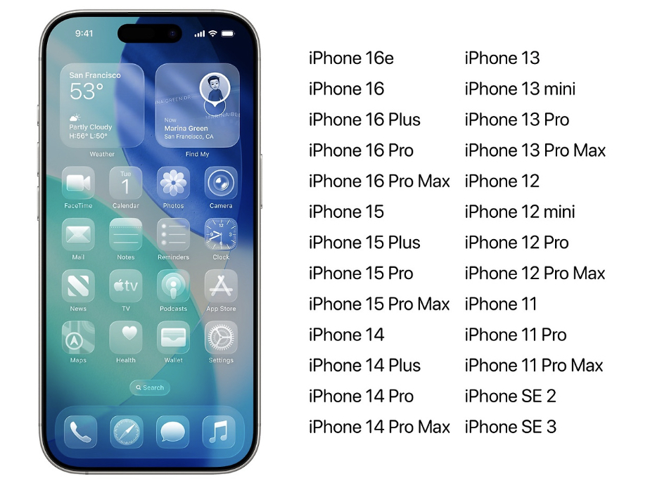 iOS26 지원 기기 목록