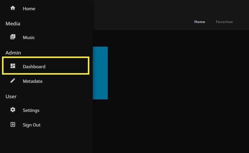 대시보드 들어가기