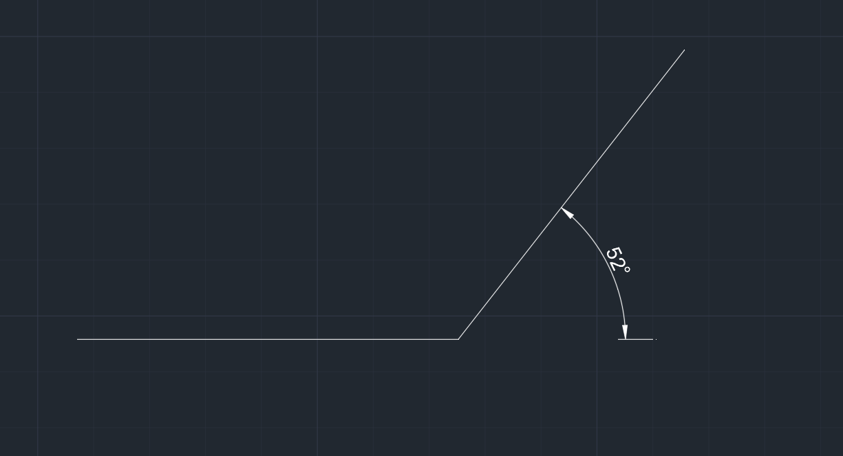 52도 각도로 선 그리기