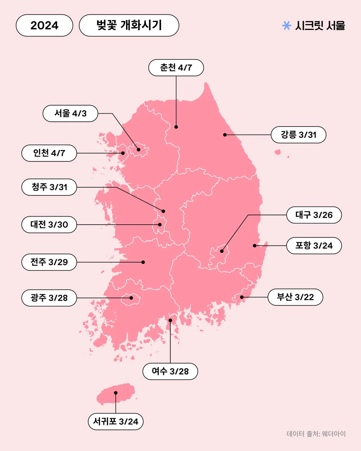 개나리 개화시기 2025 서울 경기 강원 전남 경북 제주_7