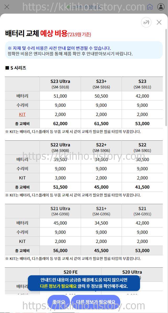 핸드폰 배터리 교체비용 알아보기 핸드폰 배터리 교체비용 알아보기