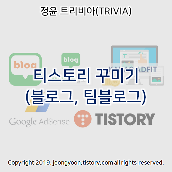  티스토리 꾸미기 (관리 - 블로그, 팀블로그)