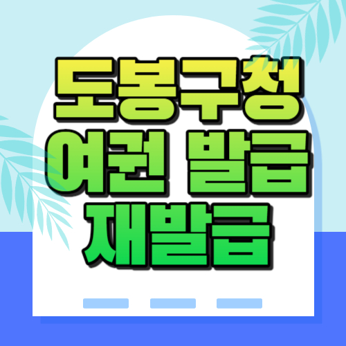  도봉구청 여권 발급 재발급 갱신 민원실 준비물 수수료 발급기간