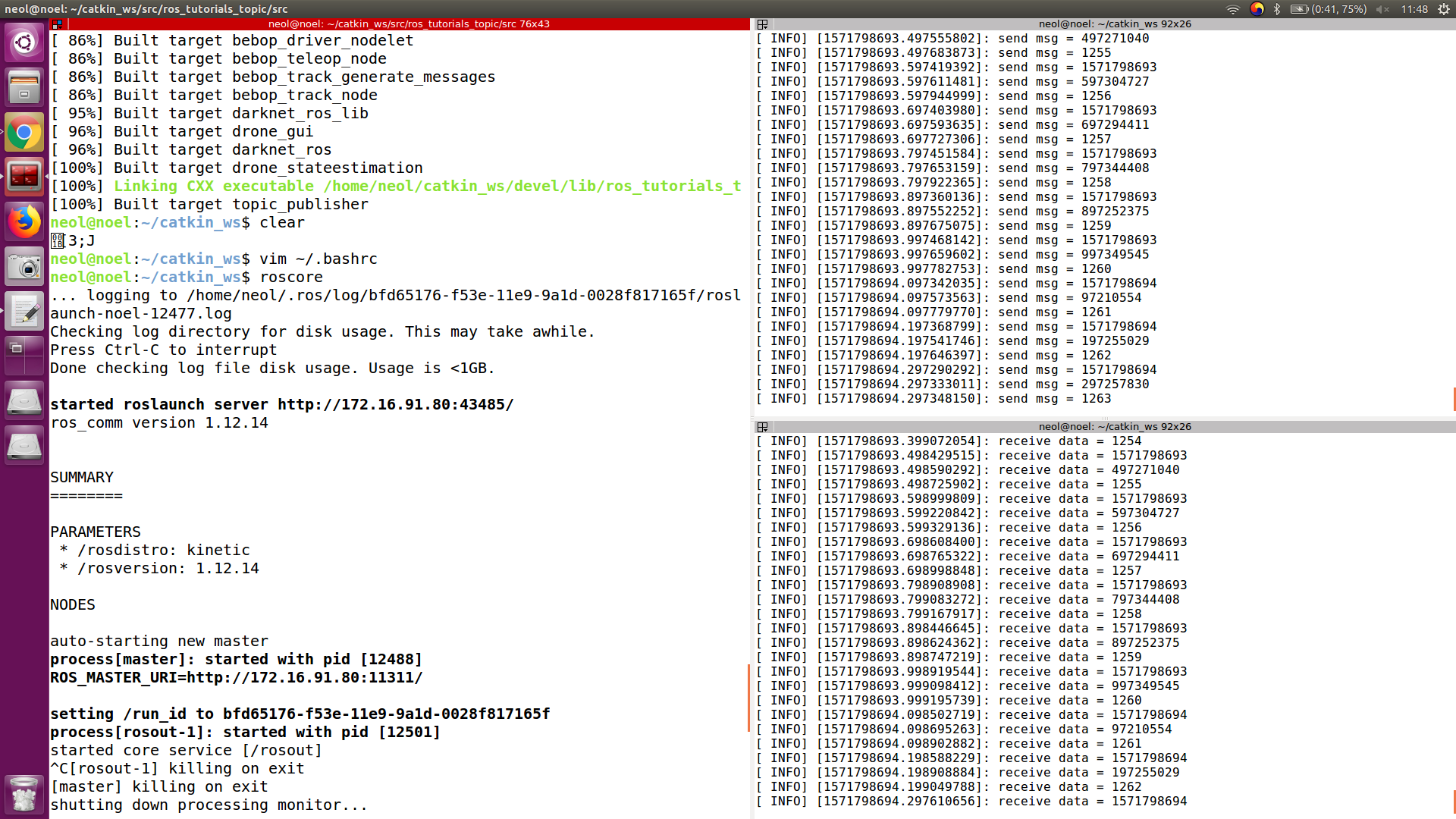 ROS C++ topic 구현