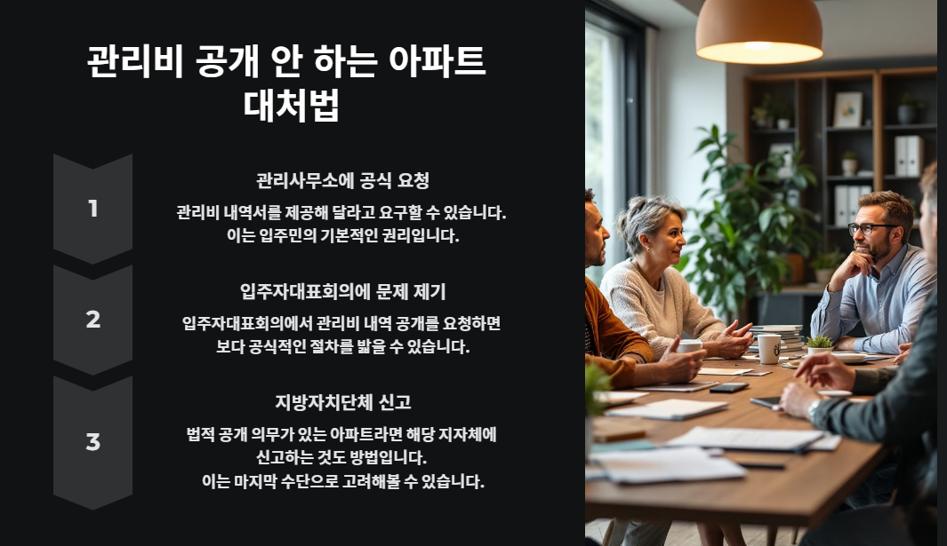 관리비 공개 안 하는 아파트 대처법