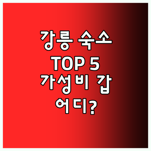 강릉 숙소 추천 TOP 5 강릉씨티호