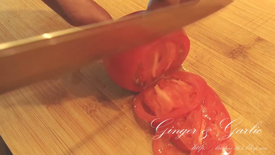  ASMR) 토마토 자르기 - 횟칼로 자르는 깔끔한 영상