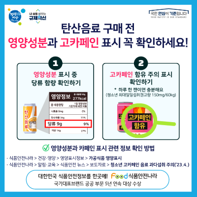 탄산음료-영양성분-고카페인