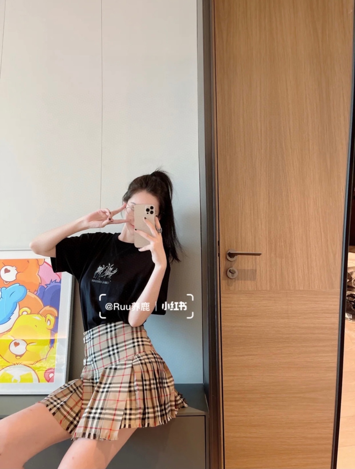  [BURBERRY] 버버리 엠브로이더리 디어 코튼 오버사이즈 반팔 티셔츠 80426881