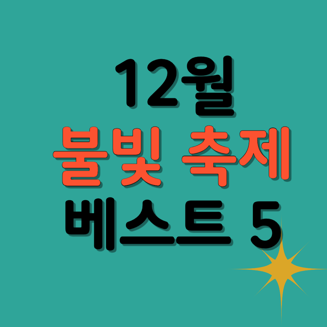 12월 불빛축제 베스트5