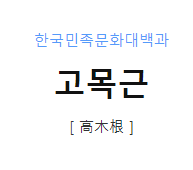  고목근에 대한 이야기