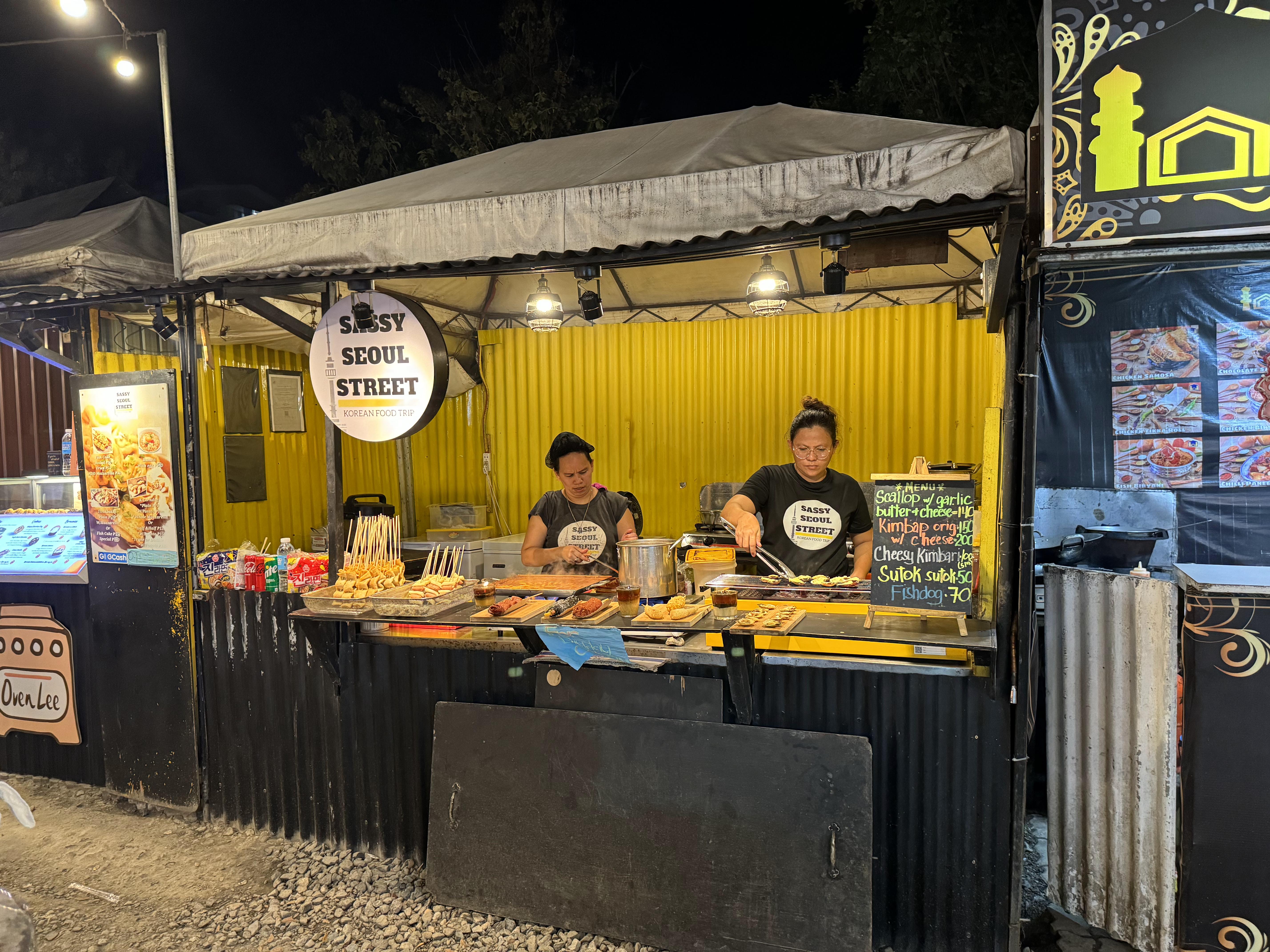 세부 야시장 한국 음식 코너