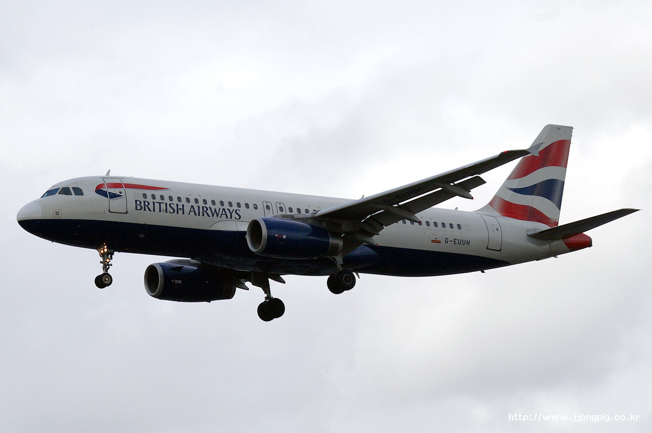 영국 항공 British Airways BA BAW G-EUUH Airbus A320-200 A320 런던 - 히드로 London - Heathrow 런던 England London LHR EGLL