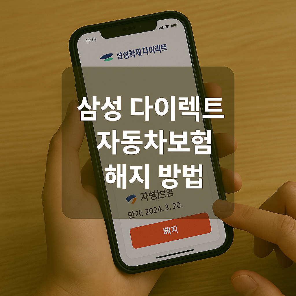 삼성 다이렉트 자동차보험 해지
