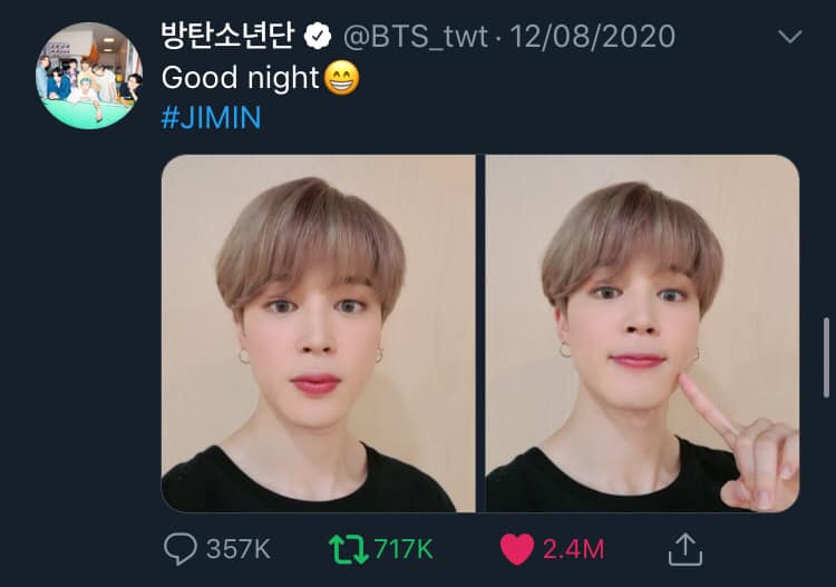  8월에 SNS 로 아미들과 소통많이 해준 방탄소년단 지민