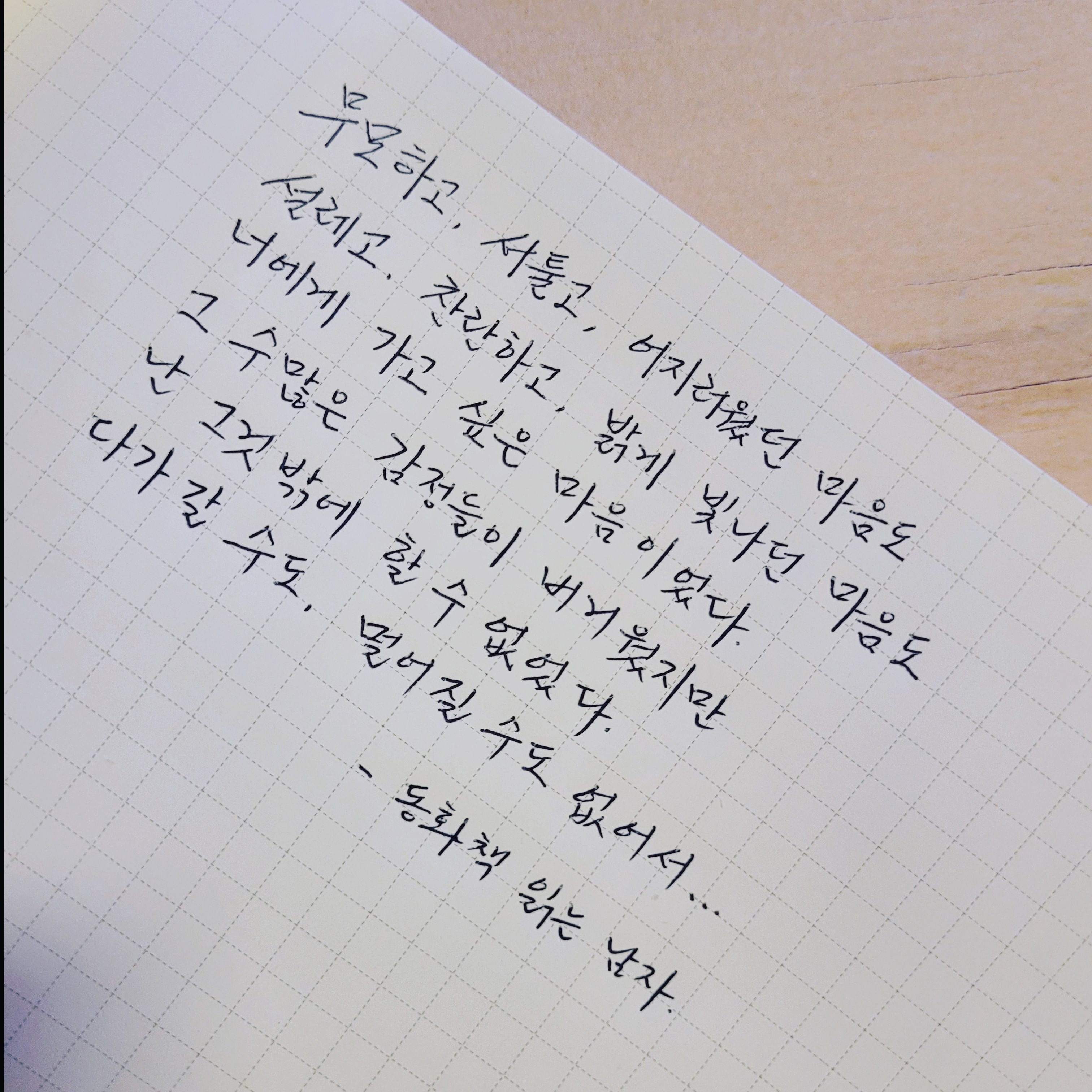  [손글씨로 보는 시선] 사랑의 복잡한 감정 탐색하기 : 당신의 마음이 무모하고 찬란할때