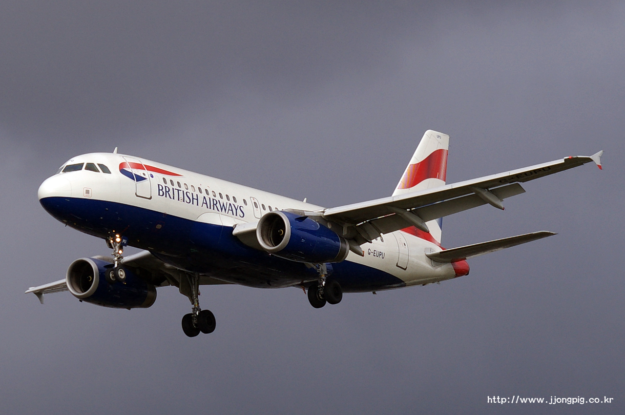 영국 항공 British Airways BA BAW G-EUPU Airbus A319-100 A319 런던 - 히드로 London - Heathrow 런던 England London LHR EGLL